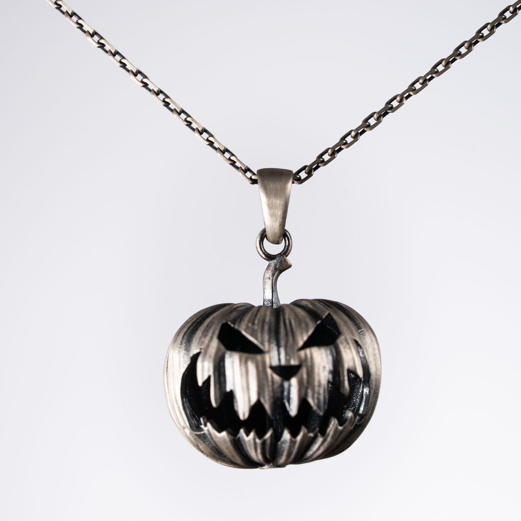 Pumpkin 925 Sterling Silver Necklace