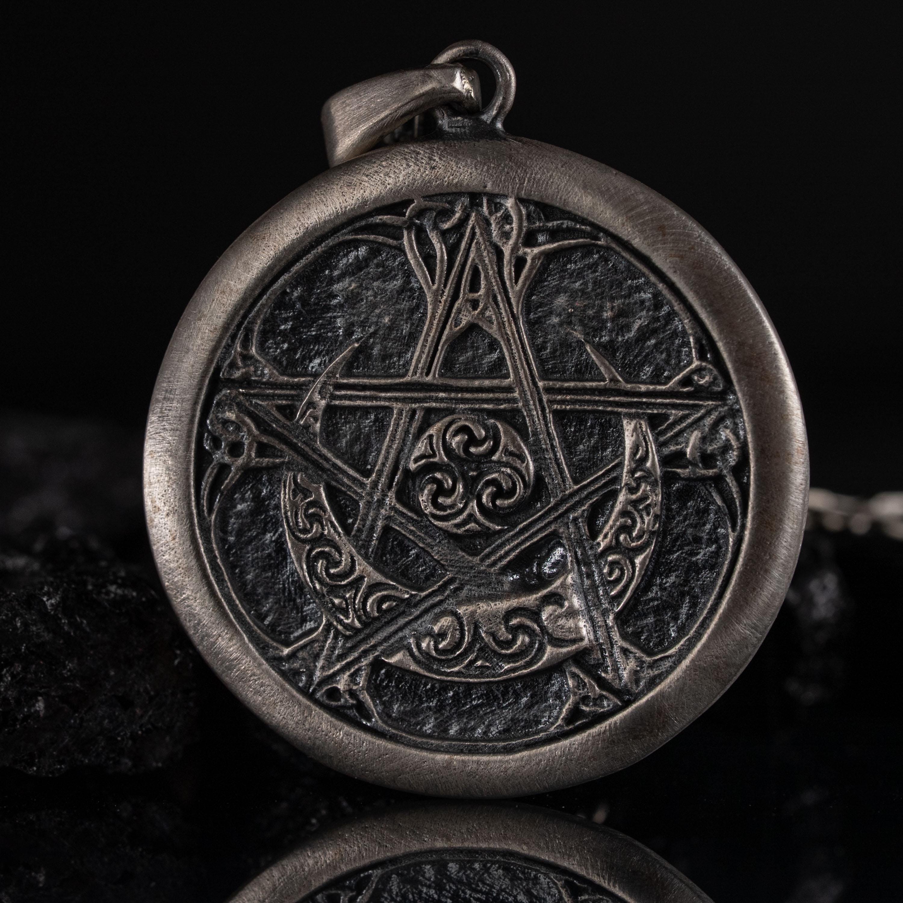 Pentagram Handcrafted Unisex 925 Sterling Silver  Necklace