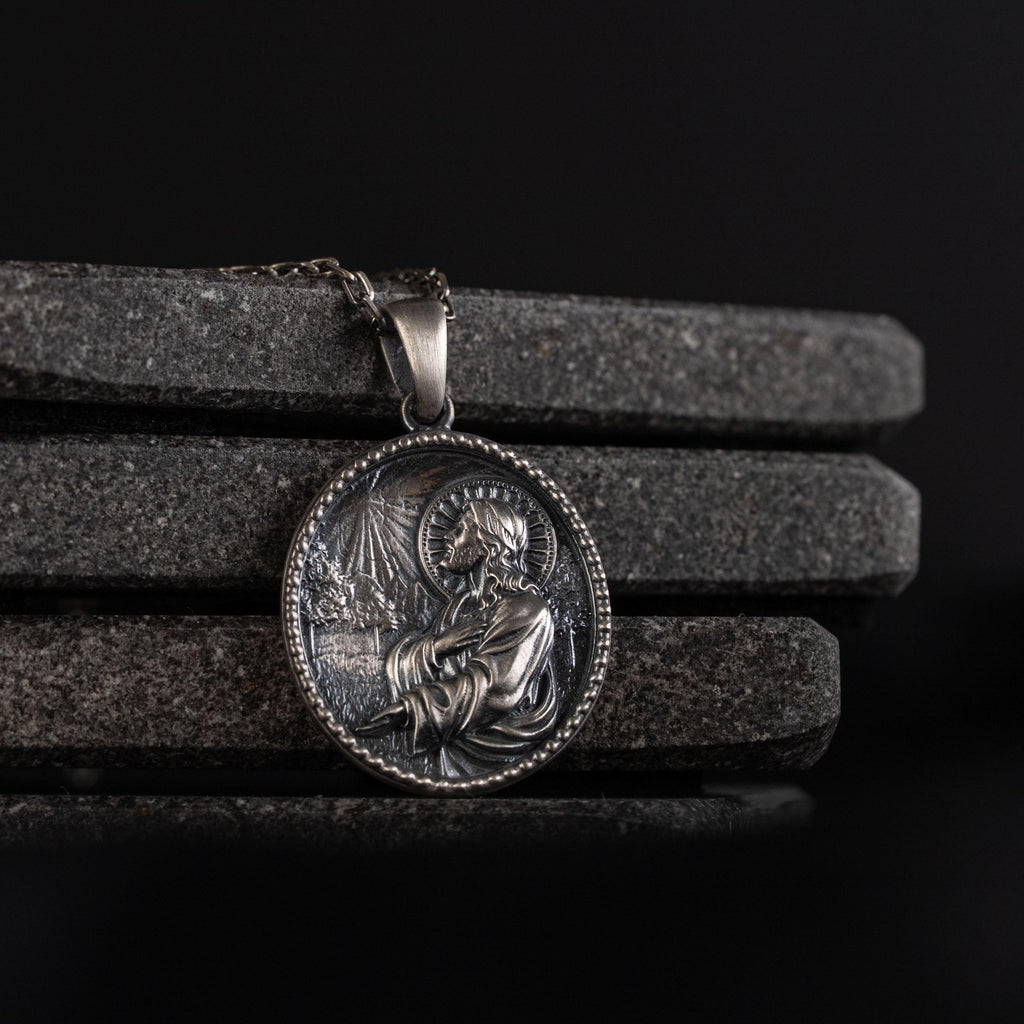 Jesus Christ 925 Sterling Silver Necklace