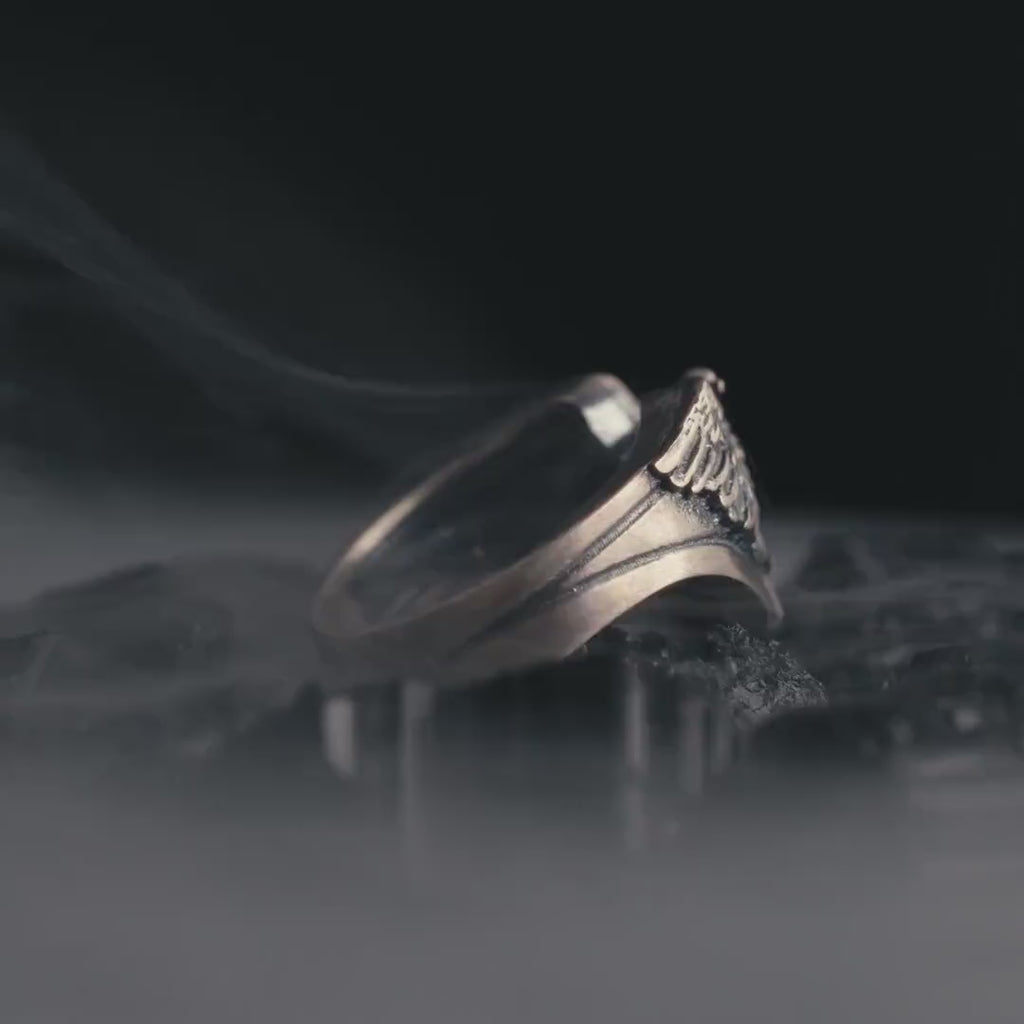 Winged Eagle 925 Sterling Silver Ring for Men