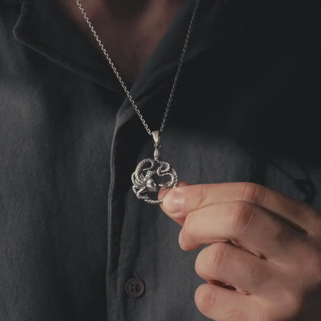 Medusa  925 Sterling Silver Necklace