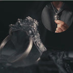 925 Sterling Silver Gorilla King Ring & Angry Gorilla Necklace Set