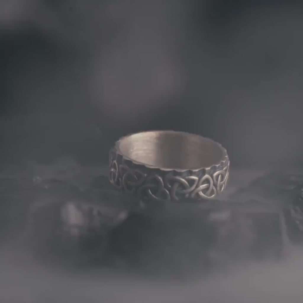 Personalized Viking Celtic Knot 925 Sterling Silver Ring