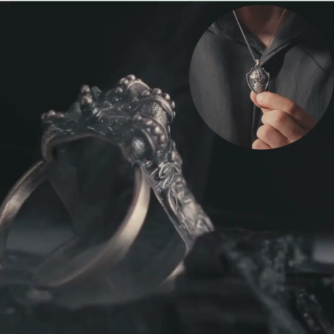 925 Sterling Silver Gorilla King Ring