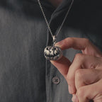 Pumpkin 925 Sterling Silver Necklace