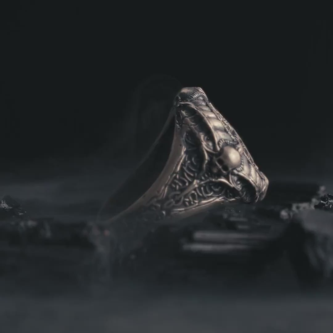 Helm of Awe Viking Sterling Silver Ring