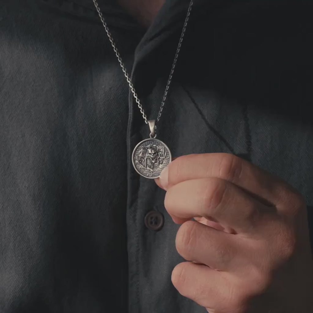 Skeleton 925 Sterling Silver Pendant