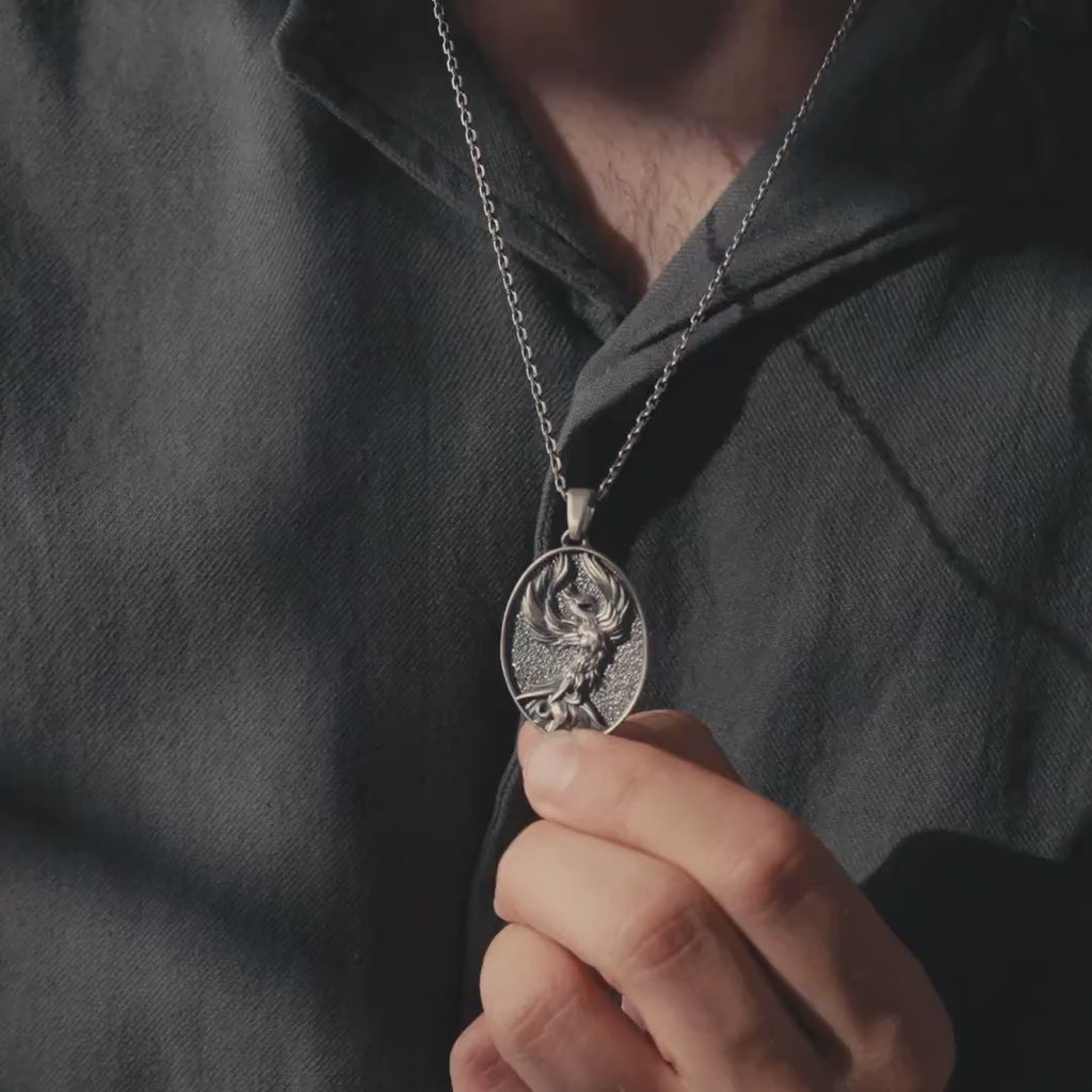 Phoenix 925 Sterling Silver Pendant Necklace