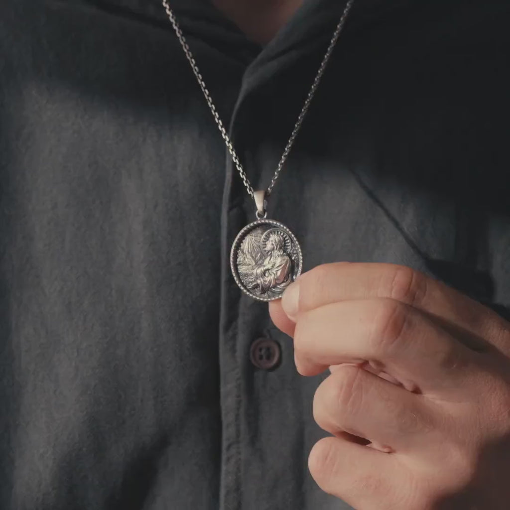 Jesus Christ 925 Sterling Silver Necklace