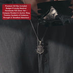 Unisex 925 Sterling Silver Compass & Anchor Jewelry Set