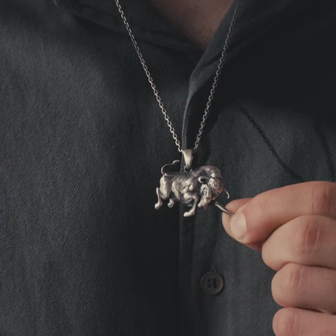 Bull 925 Sterling Silver Pendant