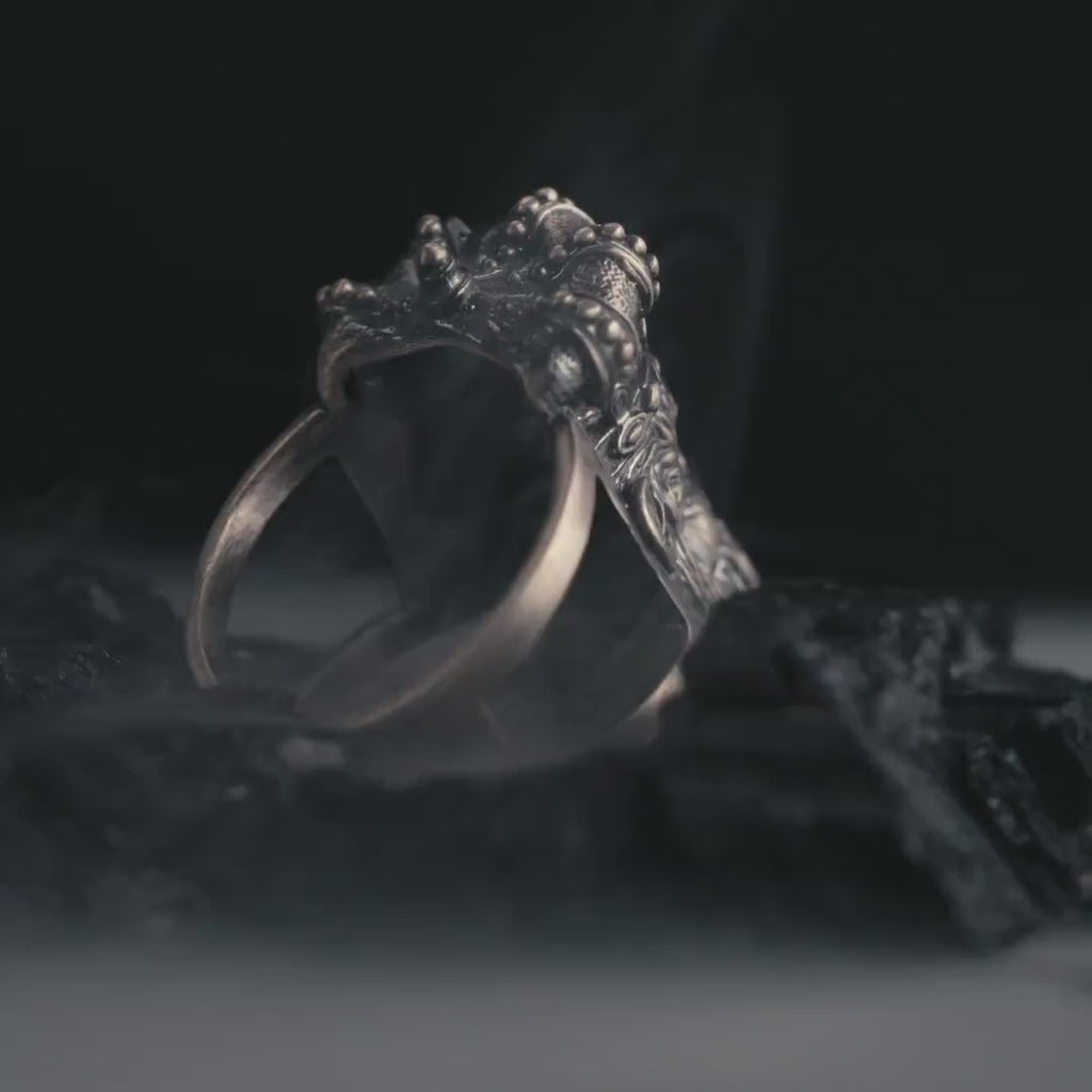 Gorilla Head 925 Sterling Silver Biker Ring