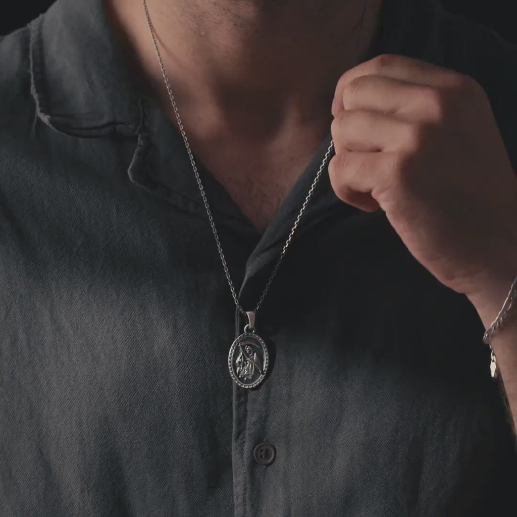 Grim Reaper 925 Sterling Silver Pendant