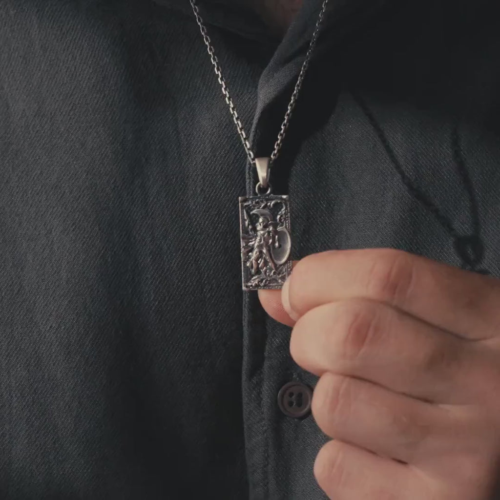 Spartan Warrior 925 Sterling Silver Necklace